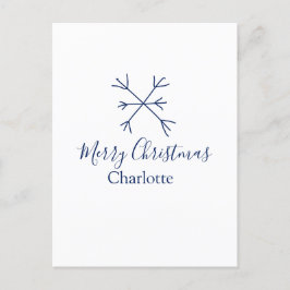 God jul blå snöflingor lägg till namn helgdagar helg vykort