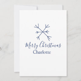 God jul blå snöflingor lägg till namn helgdagar julkort