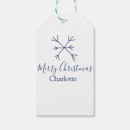 God jul blå snöflingor lägg till namn helgdagar presentetikett