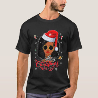 God jul Black African American Julafton Santa T Shirt