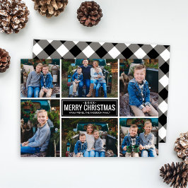God jul Black Buffalo Play Photo Collage Julkort