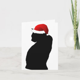 God jul Black Cat Santa Cards Helgkort