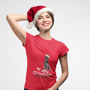 God jul Black Labrador Hund Santa Hat T-Shi T Shirt