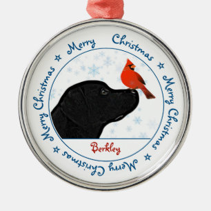god jul Black Labrador Kardinal Hund Julgransprydnad Metall