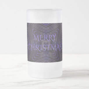 god jul Black Lila Kaleidoscope Design Frostat Ölglas