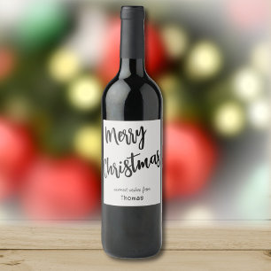 God jul Black & Platinum, Namn på set 6 Vinflaska Etikett