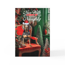 God Jul Black Tan Coonhound Naughty eller Nice