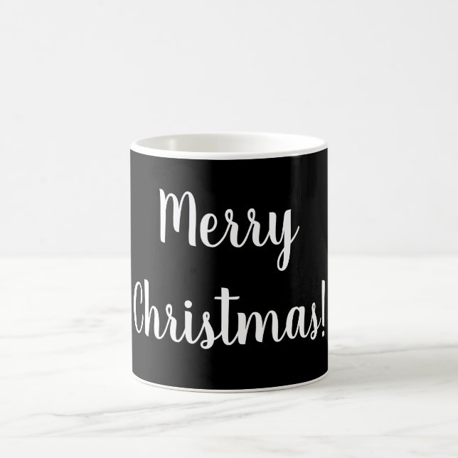 God jul Black & White Typography Festive Kaffemugg (Center)