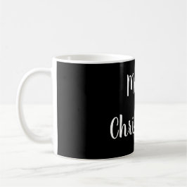 God jul Black & White Typography Festive Kaffemugg