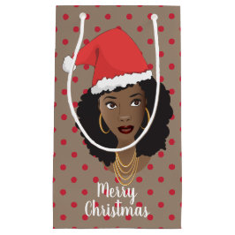 God jul! Black Woman Santa Hat Gum Red