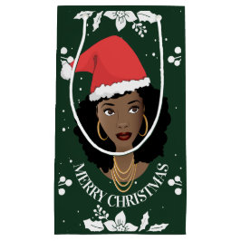 God jul, Black Woman w/Santa Hat, Grönt