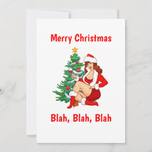 God Jul Blah, Blah, Blah - Rolig Jul Julkort