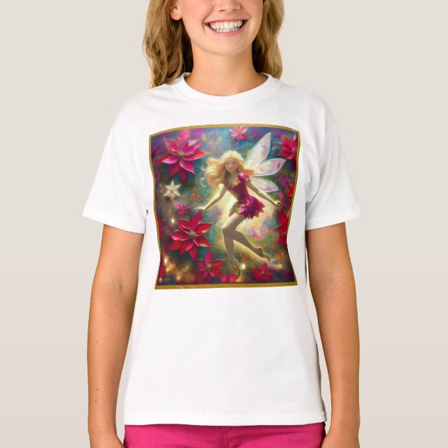 God jul - Blek Guld Blonde Hair T Shirt (Framsida)