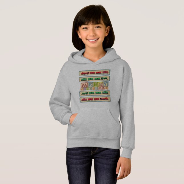God jul Block Party Hoodie T Shirt (Hel framsida)