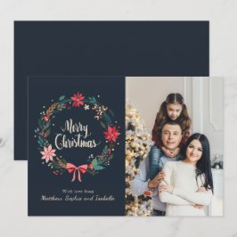 God jul Blommigt Personlig för andning Foto Kort