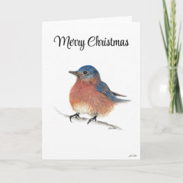 God jul Blue Bird Helgdag Card Kort