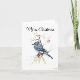 God jul Blue Jay Helgdag Card Kort