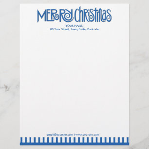God jul blue Letterhead Brevhuvud
