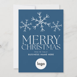 God jul Blue Modern Logotyp Business Julkort