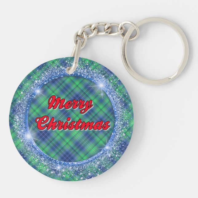 God jul Blue Play Faux Glitter Ram (Baksidan)