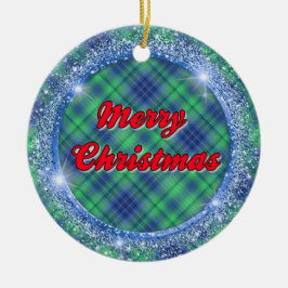 God jul Blue Play Faux Glitter Ram Julgransprydnad Keramik