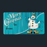 God jul Blue Snögubbe Gift-Märkre Fraktsedel<br><div class="desc">Julfästare Märkre. ⭐ Produkten är 100 % Anpassade. Grafik och/eller text kan läggas till, tas bort, flyttat, storleksändras, bytas runt, roteras osv.. ⭐ Den här produkten är Anpassadet 100 %. Grafik och/eller text kan läggas till, tas bort, flyttat, storleksändras, bytas runt, roteras osv. 99 % av mina designar i min...</div>