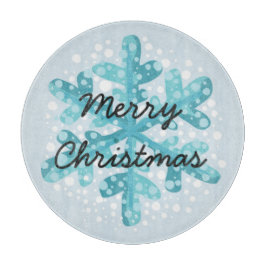 God jul Blue Snowflake Modern Circle
