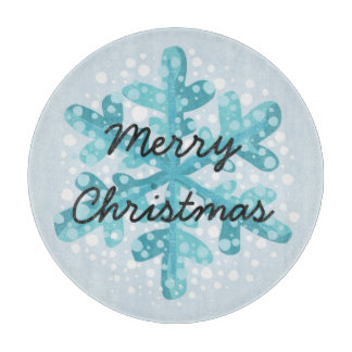 God jul Blue Snowflake Modern Circle