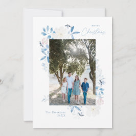 God jul Blue Watercolor Flower Ram Light