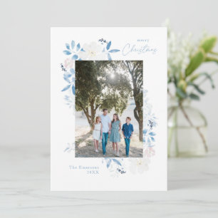 God jul Blue Watercolor Flower Ram Light