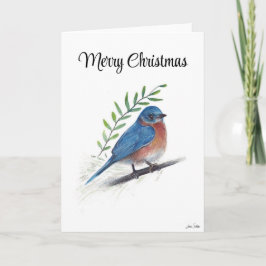 God jul Bluebird Bird Helgdag Card Kort