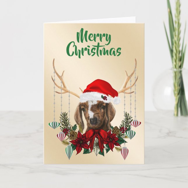 God Jul Boer Goat Kid Kort (Framsida)