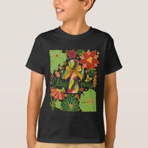 God jul Boho Flowers Kor Christian Women T Shirt