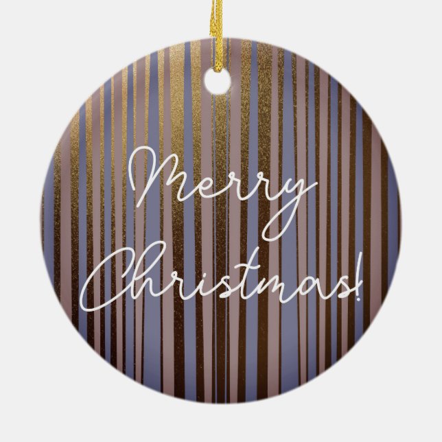 God jul Boho Guld Glitter Rosa Lilac Julgransprydnad Keramik (Baksidan)