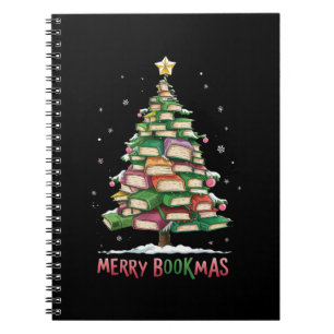 God jul, Bok Älskare, Träd, bibliotekariskt Merry  Anteckningsbok