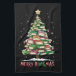 God jul, Bok Älskare, Träd, bibliotekariskt Merry  Kökshandduk<br><div class="desc">God jul,  Bok Älskare,  Träd,  bibliotekariskt Merry Bookmas</div>