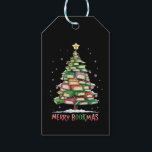 God jul, Bok Älskare, Träd, bibliotekariskt Merry  Presentetikett<br><div class="desc">God jul,  Bok Älskare,  Träd,  bibliotekariskt Merry Bookmas</div>