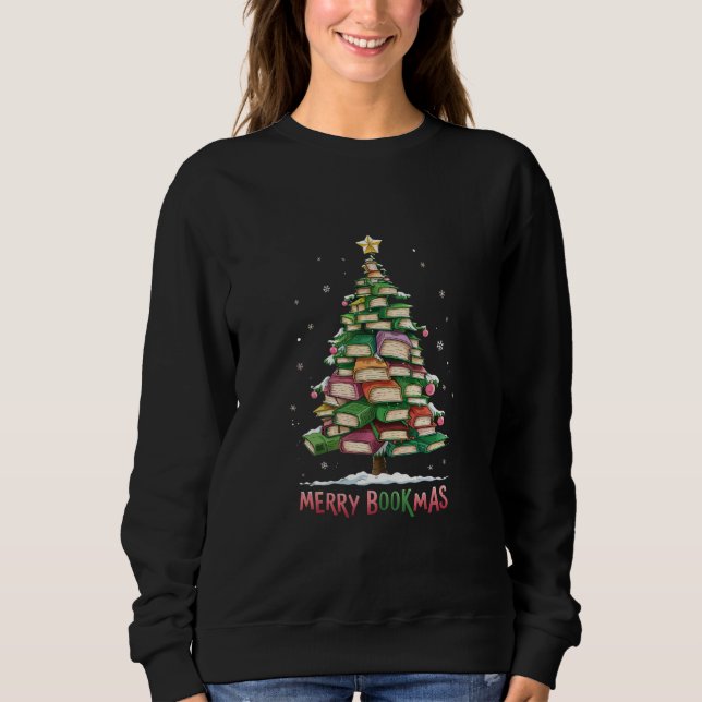 God jul, Bok Älskare, Träd, bibliotekariskt Merry  T Shirt (Framsida)