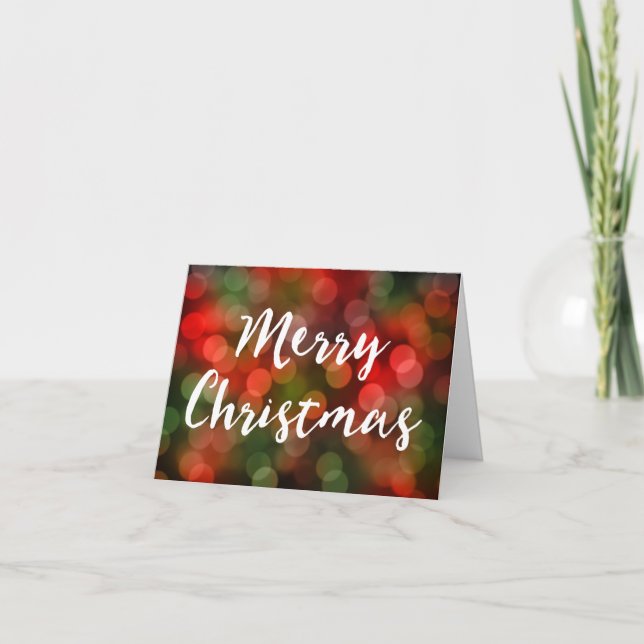 God jul Bokeh Ljus Helgkort (Framsida)