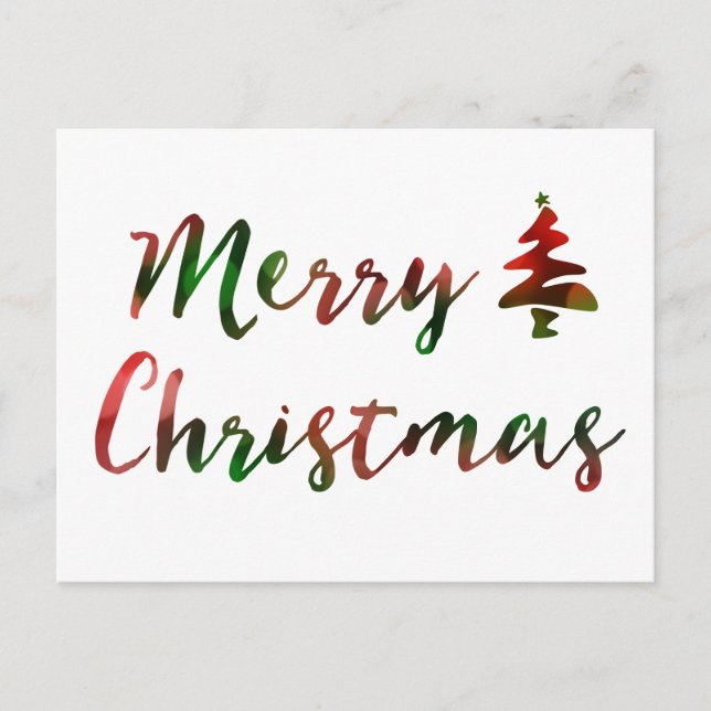 God jul Bokeh Träd Ljus Helg Vykort (Framsida)