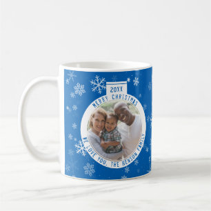 God jul Boll Blue Snowflake Helgdag Kaffemugg