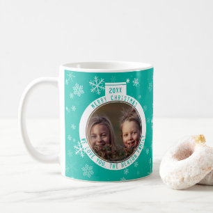 God jul Boll Grönt Snowflake Helgdag Kaffemugg