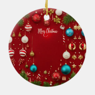 God jul Boll keramisk prydnadsföremål Julgransprydnad Keramik