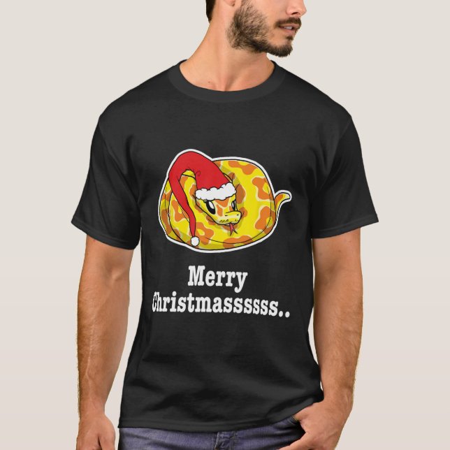 God jul Boll Python Tee Snake Älskare (Framsida)