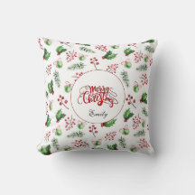 God jul Bollar Holly Berries Gräs Monogram