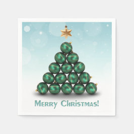 God jul Bollar Träd Mint Pastel Design Pappersservett