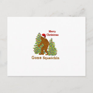 God jul Borta Squatchin Helg Vykort