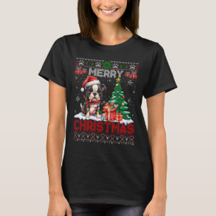 God jul Boston Terrier Hundälskares Ugly Xma T Shirt