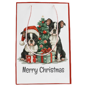 God jul Boston Terrier Hundar