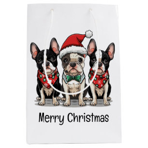 God jul Boston Terrier Hundar